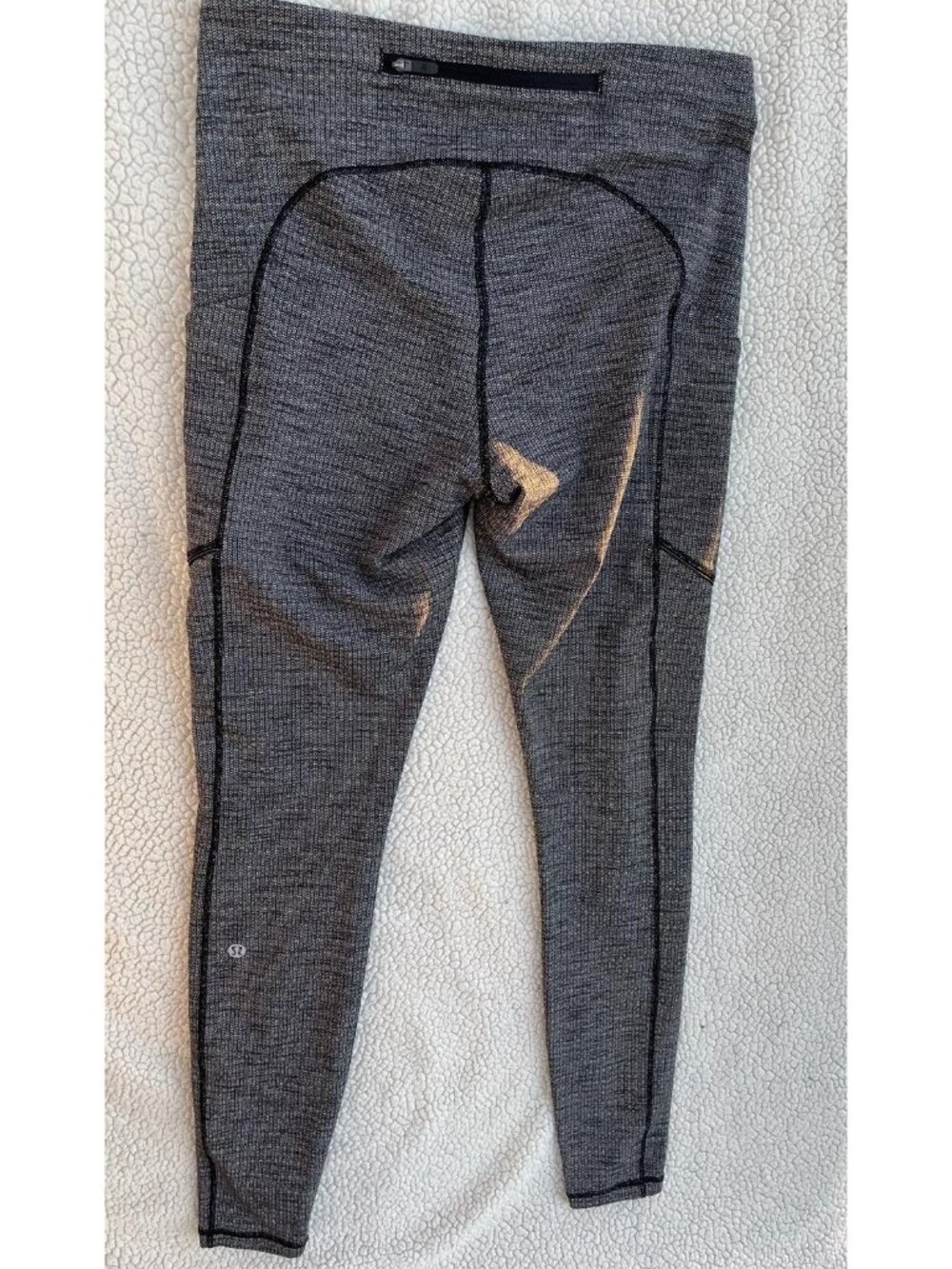Lululemon Speed Up Tight Size  6 Black Variegated Knit Full On Luxtreme W5CPAS